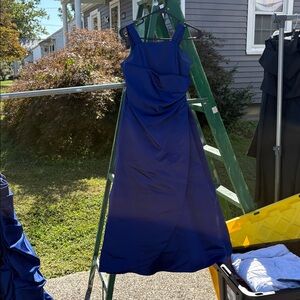 Elegant Blue Sleeveless Dress